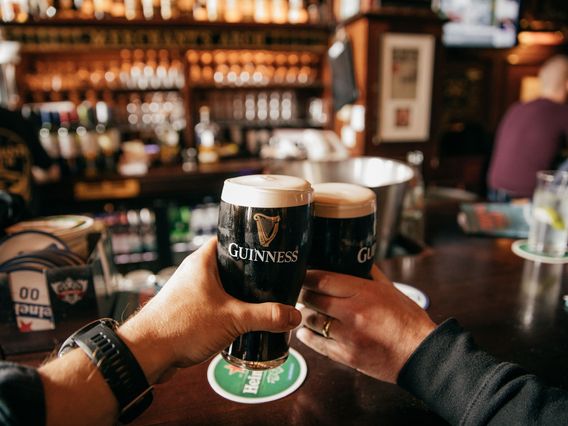 Guinness in Temple Bar Dublin Ireland