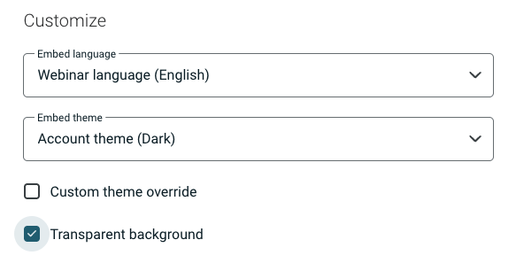 Images showing options to make background transparant