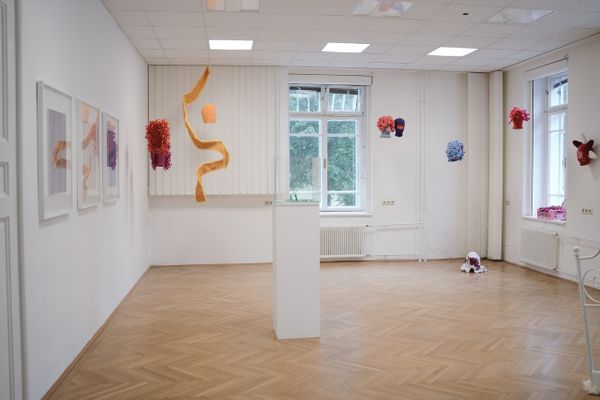 
        Foto der Abschlussarbeit »The Private is Public is Political« von Paula Netzl. Semester: Sommer 2024. Abteilung: Cross-Disciplinary Strategies. Werksangabe: Exhibition, Bilder 4 und 5: Safia El Maataoui. Universität für angewandte Kunst Wien.
      