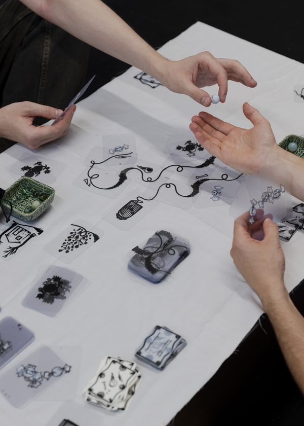
        Foto der Abschlussarbeit »playing candytrail - consent, vulnerability and interpersonal relations« von Eperke Remetei-Filep. Semester: Sommer 2026. Abteilung: Experimental Game Cultures. Werksangabe: playable Installation 
Bilder/images: © die Angewandte, 2026, Lea Sonderegger, CC-BY-NC-ND-4.0. Universität für angewandte Kunst Wien.
      