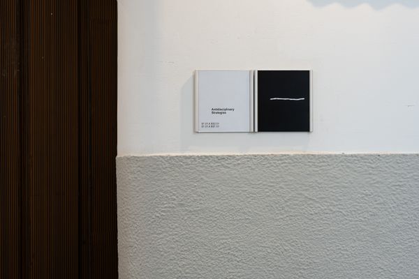 
        Foto der Abschlussarbeit »Antidisciplinary Strategies. A Feminist Labour Regime Analysis of A. Pierburg KG, Neuss 1970–1973.« von Sophia Glinka. Semester: Sommer 2024. Abteilung: Cross-Disciplinary Strategies. Werksangabe: Signage five prints on paper, 13,5 x 15 cm. Universität für angewandte Kunst Wien.
      