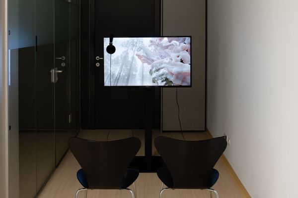 
        Foto der Abschlussarbeit »10.000STEPS. QUANTIFICATION AND MEASUREMENT OF THE SELF AS A PRACTICE OF SELF-OPTIMISATION.« von Sebastian Lang. Semester: Sommer 2023. Abteilung: Cross-Disciplinary Strategies. Werksangabe: Videoinstallation, Forschungspapier. Universität für angewandte Kunst Wien.
      