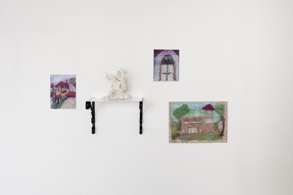 Foto der Abschlussarbeit »fifth home« von Aileen Biebrach. Semester: Sommer 2024. Abteilung: Malerei. Werksangabe: 2024, Collage. Universität für angewandte Kunst Wien.