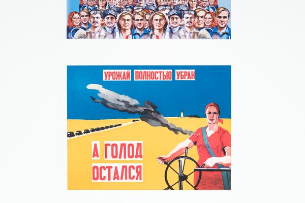 
        Foto der Abschlussarbeit »Designing the Red Dream: A Visual and Historical Analysis of Socialist Realist Propaganda« von Marius  Balan. Semester: Sommer 2025. Abteilung: Cross-Disciplinary Strategies. Werksangabe: Poster series. Universität für angewandte Kunst Wien.
      