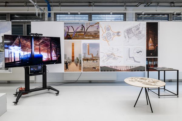 
        Foto der Abschlussarbeit »The Tempering of Azovstal« von Anastasiia Shevchenko. Semester: Winter 2024/25. Abteilung: Architekturentwurf 2. Werksangabe: Renderings, animations, drawings, diagrams, physical model (1:2000). Universität für angewandte Kunst Wien.
      