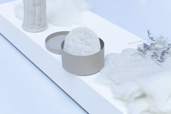 
        Foto der Abschlussarbeit »What we felt« von Lilian Marie Furrer. Semester: Sommer 2026. Abteilung: Industrial Design. Werksangabe: Wool object series (fashion, furniture & packaging)
Bilder/images: © die Angewandte, 2026, Daniela Trost, CC-BY-NC-ND-4.0. Universität für angewandte Kunst Wien.
      