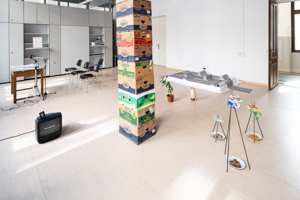 
        Foto der Abschlussarbeit »Non-Market Identity / The Biographies of LA Products in the EU market« von Laura Sofia Oyuela Flores. Semester: Sommer 2023. Abteilung: Cross-Disciplinary Strategies. Werksangabe: Multimedia Assemblage, Research Paper
. Universität für angewandte Kunst Wien.
      