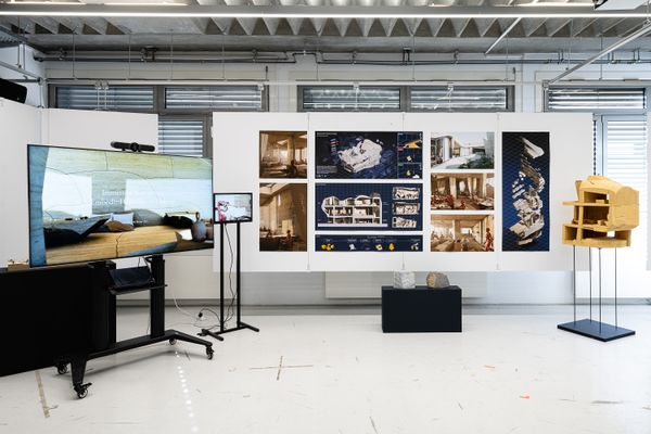 Foto der Abschlussarbeit »Immersive Stereotomy« von Jasmy Chieh-Hsuan Chen. Semester: Sommer 2024. Abteilung: Architekturentwurf 2. Werksangabe: Physical model, VR recording, renderings. Universität für angewandte Kunst Wien.