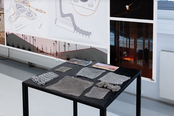 
        Foto der Abschlussarbeit »The Tempering of Azovstal« von Anastasiia Shevchenko. Semester: Winter 2024/25. Abteilung: Architekturentwurf 2. Werksangabe: Renderings, animations, drawings, diagrams, physical model (1:2000). Universität für angewandte Kunst Wien.
      