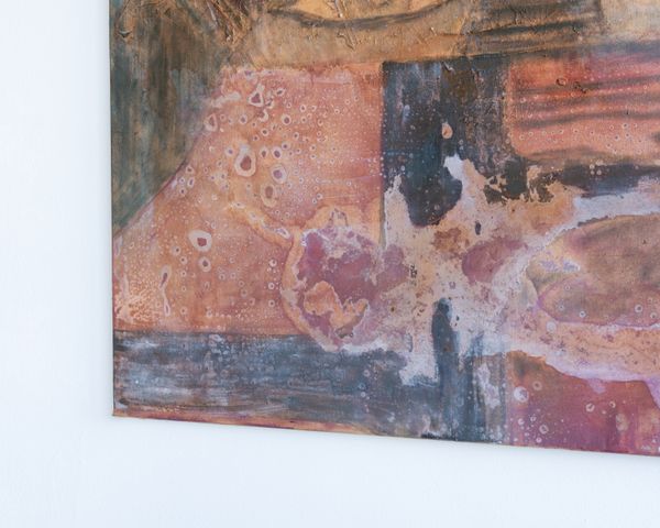 Foto der Abschlussarbeit »no place to hide... oder: Elektroschlaf« von Franky Daubenfeld. Semester: Sommer 2026. Abteilung: Malerei. Werksangabe: 2026, Malerei, Bilder/images: © die Angewandte, 2026, Vincent Forstenlechner, CC-BY-NC-ND-4.0. Universität für angewandte Kunst Wien.