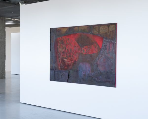 Foto der Abschlussarbeit »no place to hide... oder: Elektroschlaf« von Franky Daubenfeld. Semester: Sommer 2026. Abteilung: Malerei. Werksangabe: 2026, Malerei, Bilder/images: © die Angewandte, 2026, Vincent Forstenlechner, CC-BY-NC-ND-4.0. Universität für angewandte Kunst Wien.