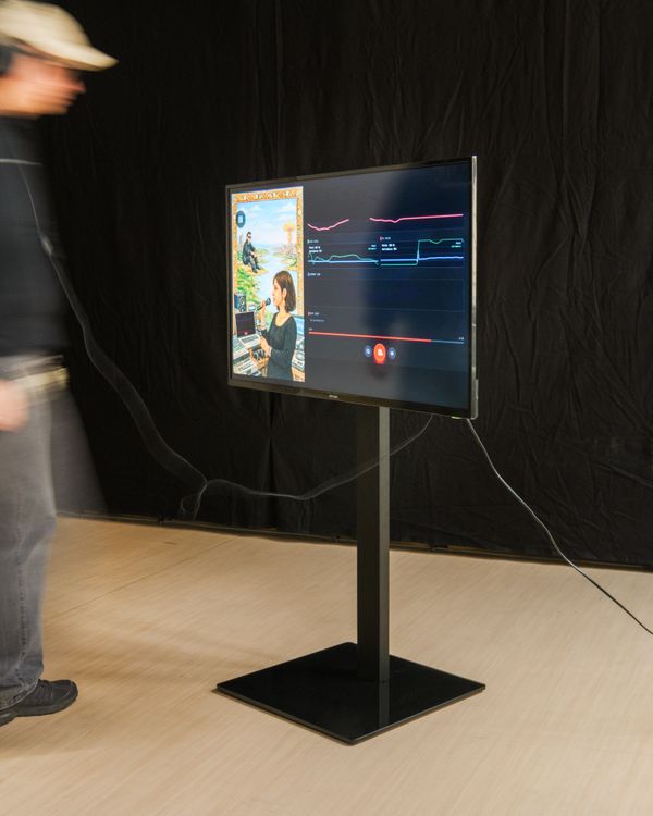 
        Foto der Abschlussarbeit »Voice at Intersections: Human and AI Vocal Training and the Uncertain Voice« von Zahra Khalid Mirza. Semester: Winter 2025/26. Abteilung: Cross-Disciplinary Strategies. Werksangabe: Scientific paper and performance, (c) Die Angewandte/Erli Grünzweil CC-BY-NC-ND-4.0. Universität für angewandte Kunst Wien.
      