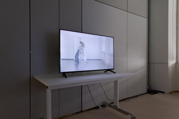 Foto der Abschlussarbeit »Reimagining the Female Body as a Liminal Site: Abjection, Reclamation and Corporeal Knowledge« von Sanea Hertlein. Semester: Sommer 2026. Abteilung: Cross-Disciplinary Strategies. Werksangabe: Video installation
Bilder/images: © die Angewandte, 2026, Giorgio Flagranti, CC-BY-NC-ND-4.0 . Universität für angewandte Kunst Wien.