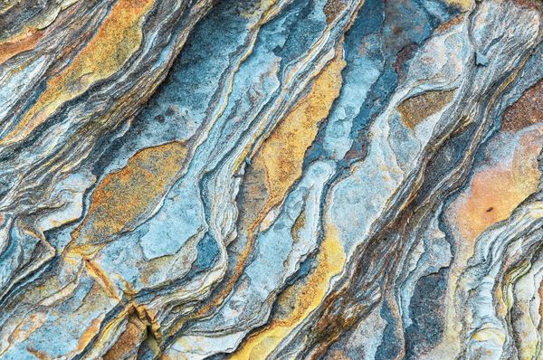 Colourful rock layers