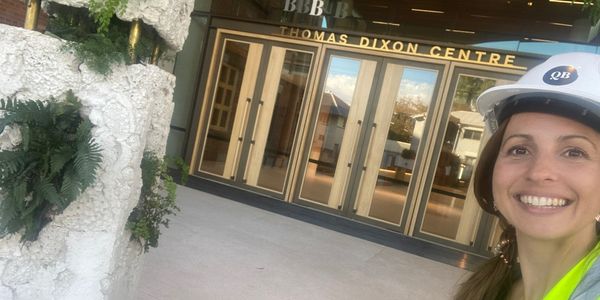 WELL AP Candice Sheldon in Queensland Ballet-branded construction gear