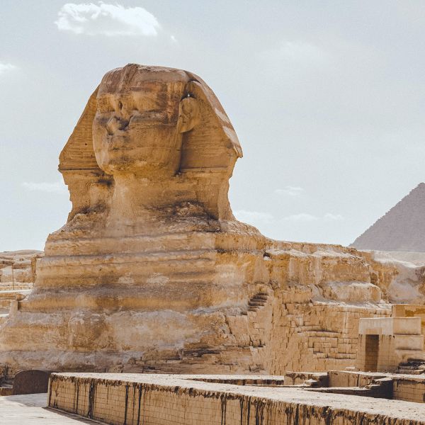 the great sphinx of Giza in Cairo Egypt