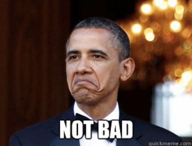 Populair meme of Obama looking very impressed