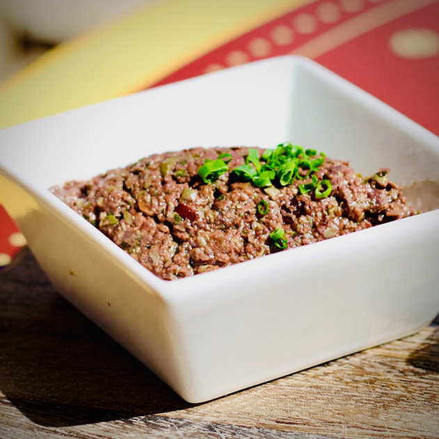 Tapenade på svarta oliver