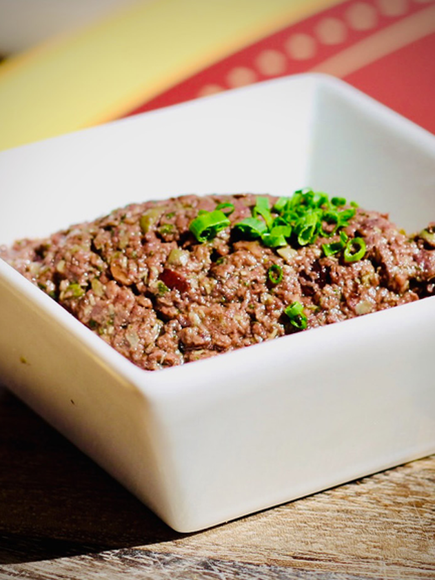 Tapenade på svarta oliver