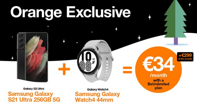 Samsung Galaxy Watch4 + Galaxy S21 Ultra Orange exclusive