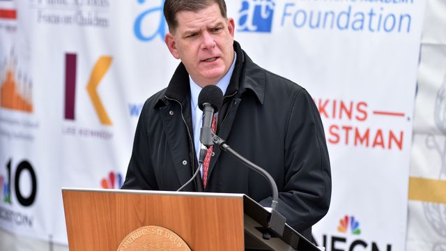 Former Mayor of Boston Marty J. Walsh Speaking at Topping Off Ceremony at new BAA Building