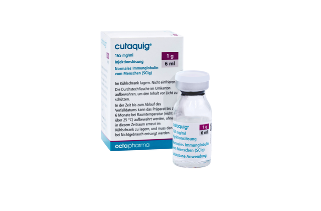 Packshot of cutaquig® -  Normales Immunogloulin zur subkutanen Injektion