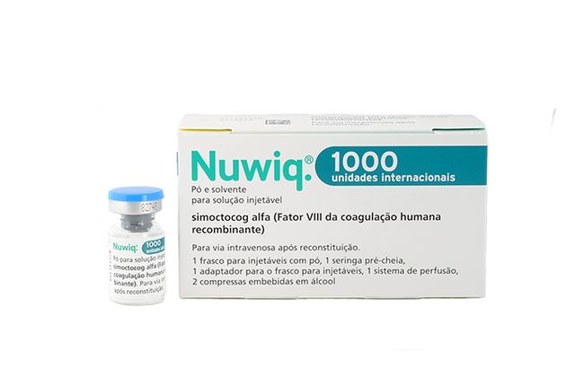 Packshot of Nuwiq® - human coagulation factor VIII (rDNA), (simoctocog alfa)