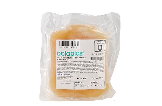 Packshot of octaplas® / octaplasLG® - Pharmaceutically licensed plasma