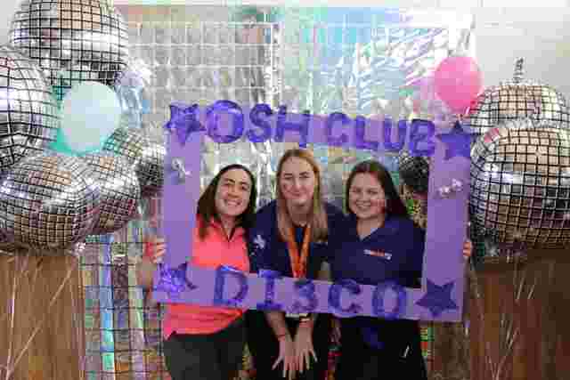 staff posing for OSHClub Disco
