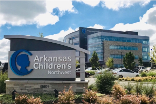 Arkansas Children's Hospital sign.