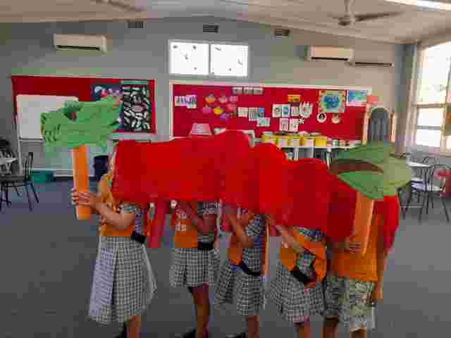 OSHClub Queen of Apostles Dragon fun for luna new year