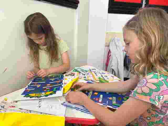 kids doing craft