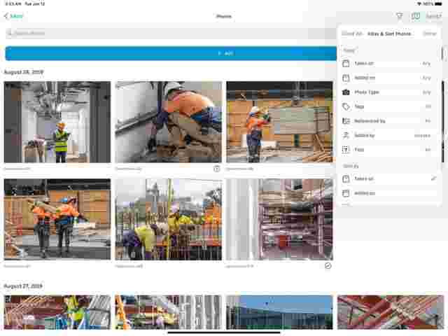 photos of a construction project stored in Photo Management Software for Construction.