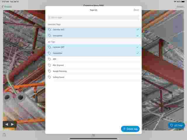 tagging or labelling jobsite photos inPhoto Management Software for Construction.
