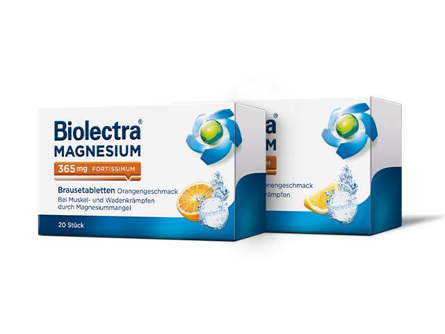 Verpackung Biolectra Magnesium 365 mg Braustabletten