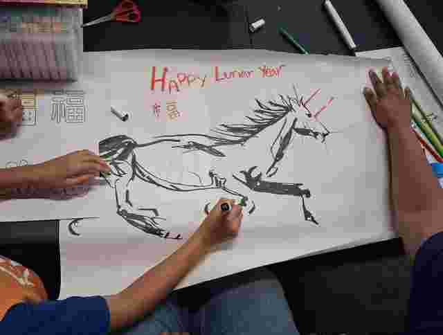 OSHClub St Emilies Luna New Year Horse Drawing