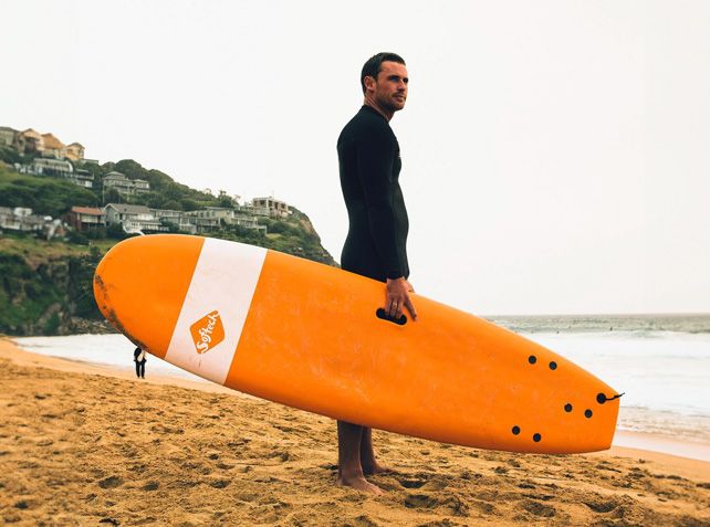 Softech Roller Hand Shaped soft surfboard 7ft 6 - Blue