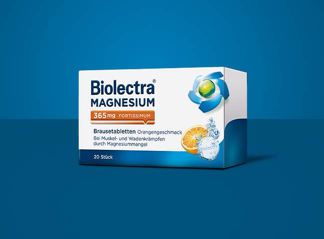 Verpackung Biolectra® Magnesium 365mg Brausetabletten
