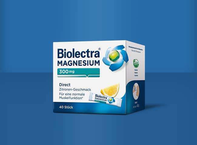 Verpackung Biolectra® Magnesium 300mg direct Zitrone