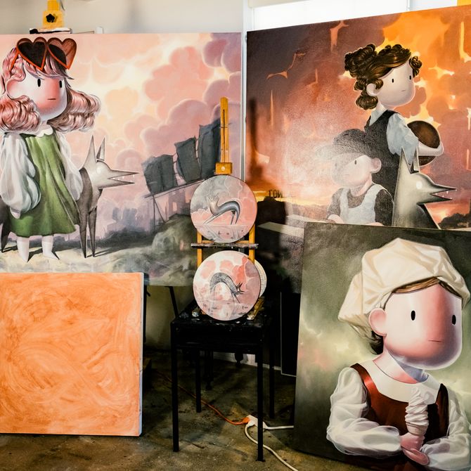 GIORGIKO's work in the studio