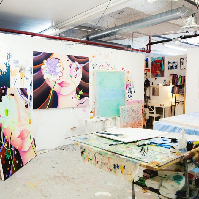 A shot of Marcela's studio