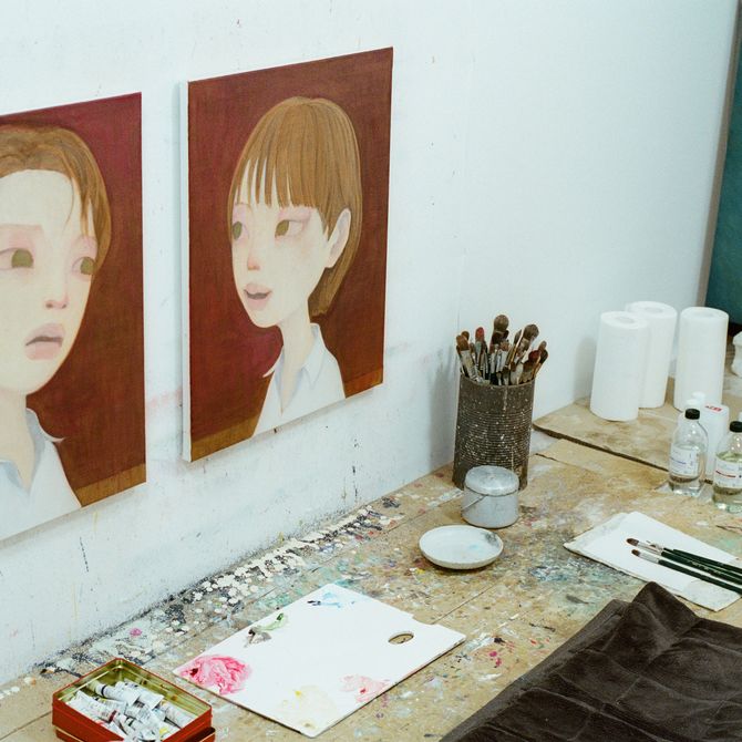 two portraits by Hideaki Kawashima 