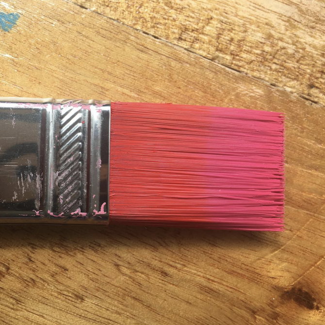 Paintbrush with pink brush