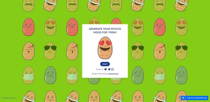 Random potato mood generator - DO App Platform article featured image
