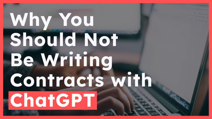 cover image with text for blog post on contract writing with chatgpt