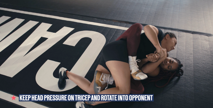 Rear Naked Choke Defense - Keep Head Pressure On Tricep and Rotate Into Opponent
