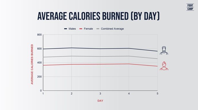 Case Study Average Calories Burned (By Day)