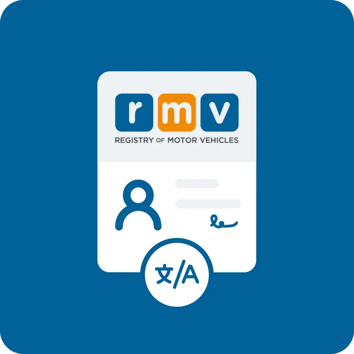 Massachusetts RMV on X: The RMV has a help line dedicated to the Work and  Family Mobility Act available in multiple languages, including: ✔️ English  ✔️ Spanish ✔️ Portuguese ✔️ Mandarin ✔️