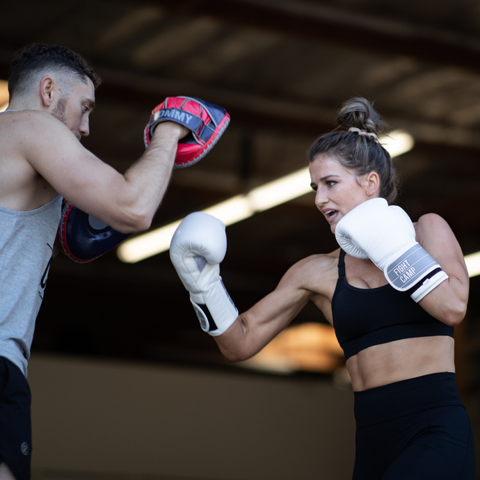 Jess Evans & Tommy Duquette doing boxing mitt work