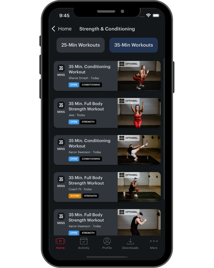 Strength & Conditioning Workouts On The FightCamp App